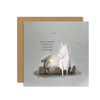 Borrow My Belief card by Toots Design