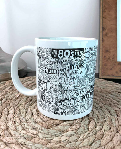 Sketchbook Design - 1980s Film Movie Illustration Mug