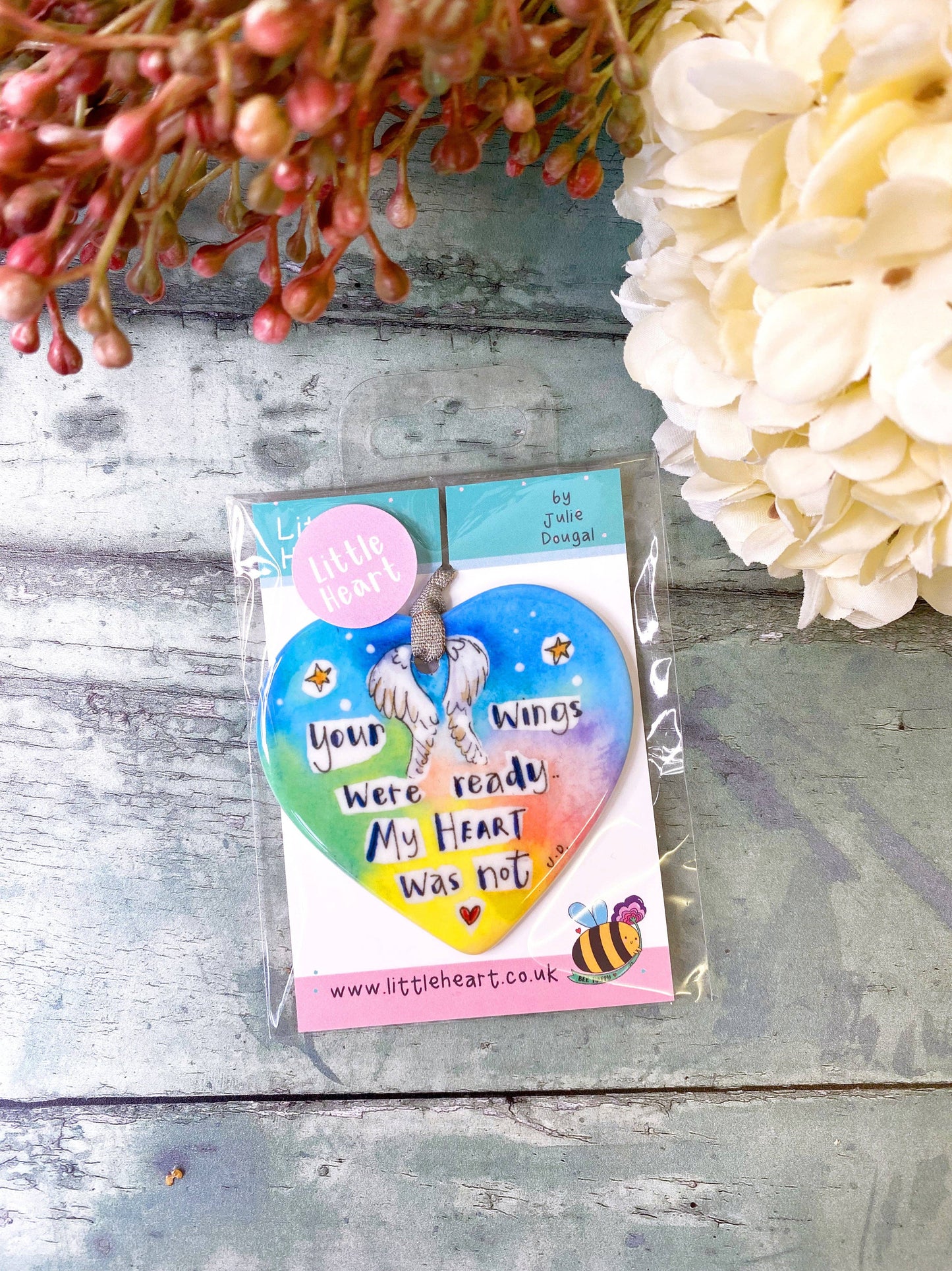 Little Heart - You're wings were ready, my heart was not Ceramic Heart