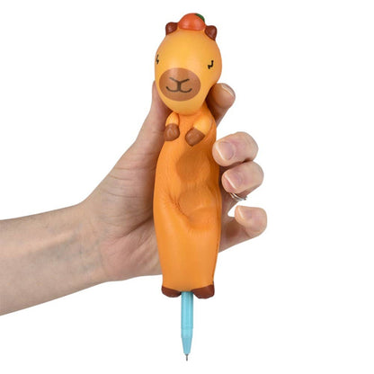 Squish Capybara Fidget Toy Pen Display of 12