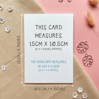 Two For Joy Illustration - Inspirational woman – Luxury Book Greeting Card -