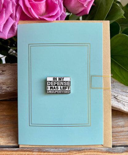 Ocean Ripples - In My Defense... Pin Badge Card