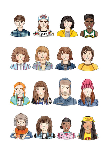 Nova & Me - Stranger Things A4 Print