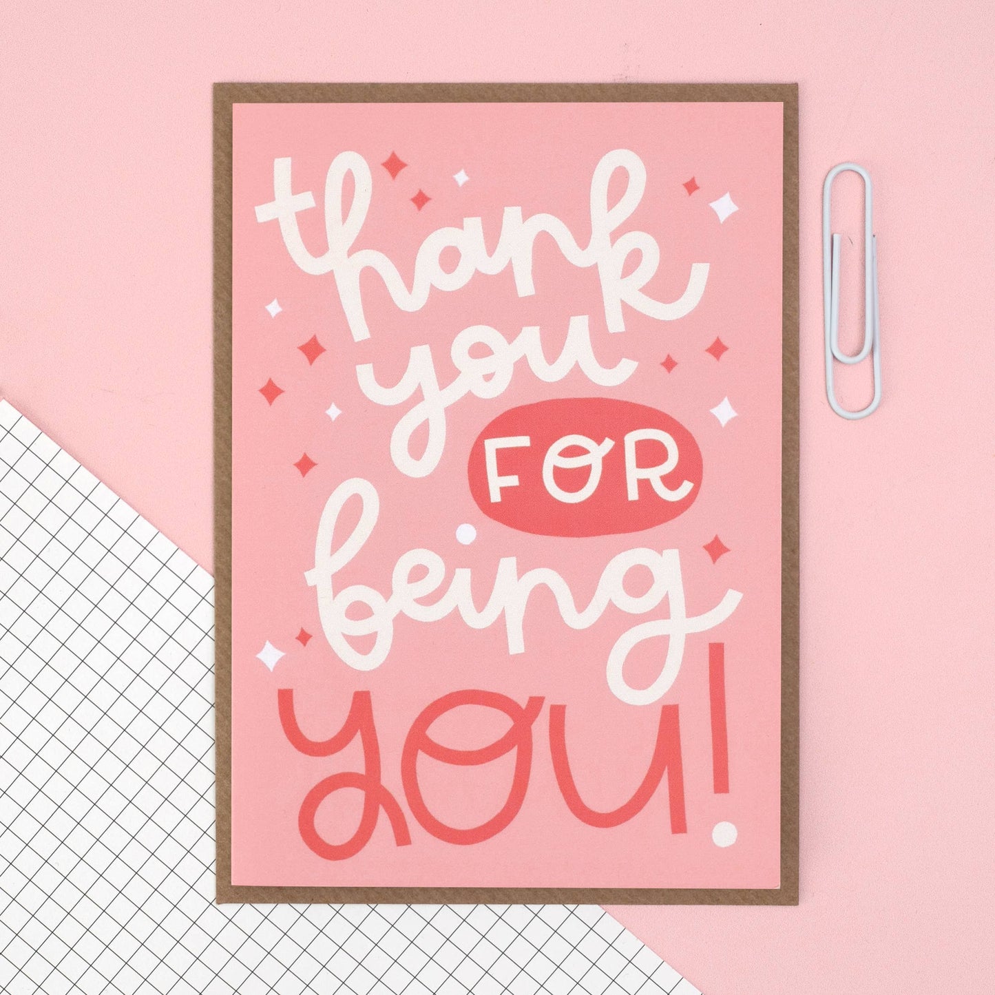 Oh, Laura - Greeting card - 'thank you for being you'