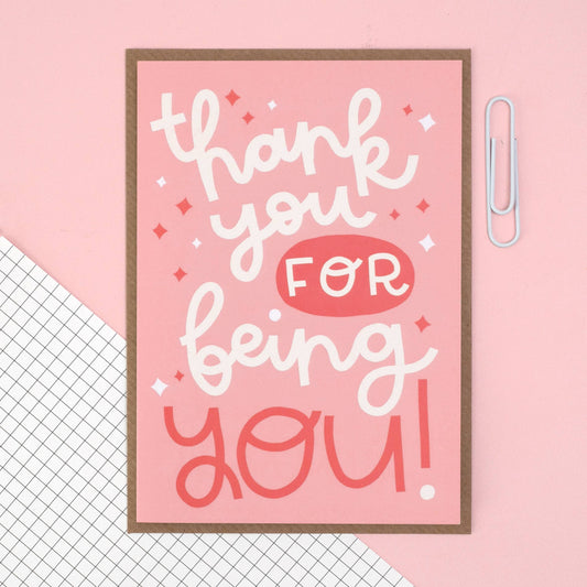 Oh, Laura - Greeting card - 'thank you for being you'
