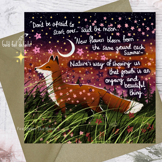 Fox Under The Moon - 'Bloom' - Greeting Card From Fox Under The Moon