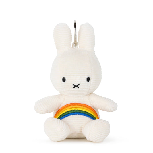 Miffy by S-c Brands - Miffy Corduroy Rainbow Keyring White 10 cm (Due Mar)