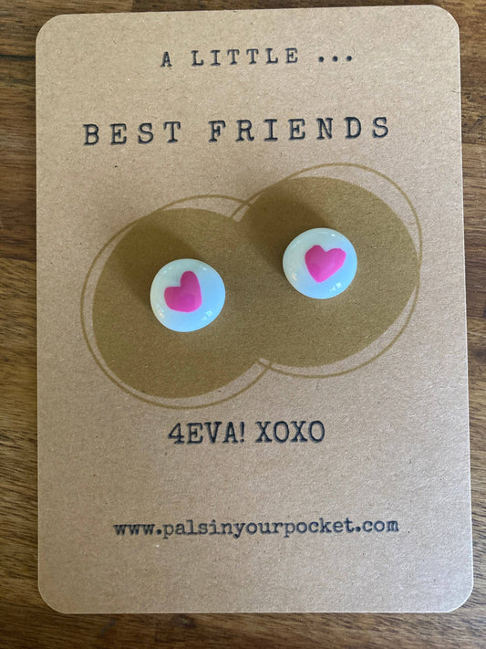 Pals in your Pocket - Personalized Hand-Painted Friendship Heart Stones Set