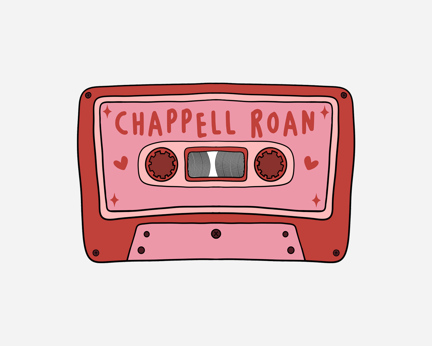 Danni Boden Designs - Chappell Roan Cassette Tape Sticker