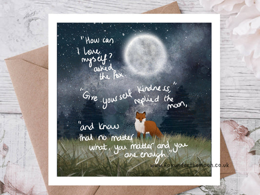 Fox Under The Moon - 'Self-Love' - Greeting Card by Fox Under The Moon