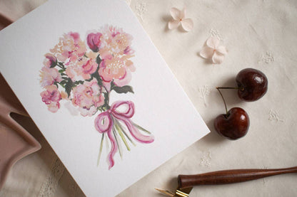 La la lu - Peony Greeting Card