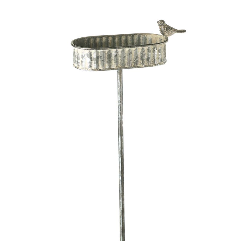 Heaven Sends - METAL FLOWER POT WITH BIRD GARDEN STAKE