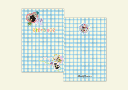 Shellflower - A5 Gingham Sticker Keeper Book