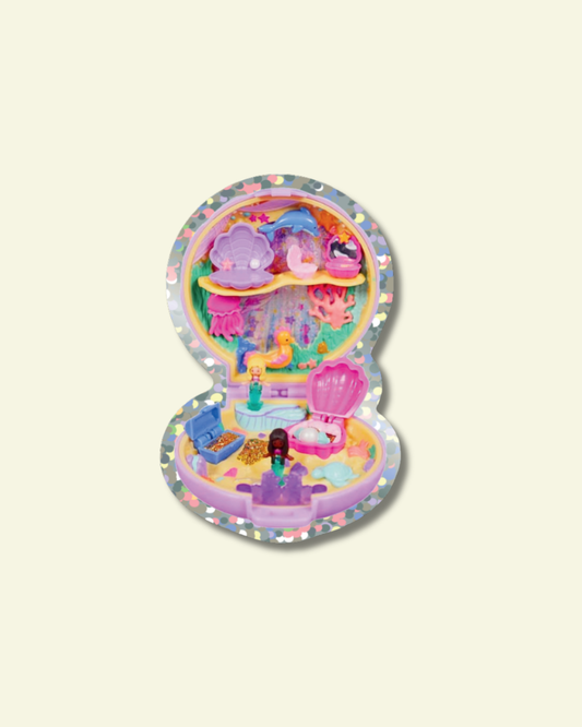 Shellflower - Polly Pocket Mermaid Glitter Vinyl Sticker
