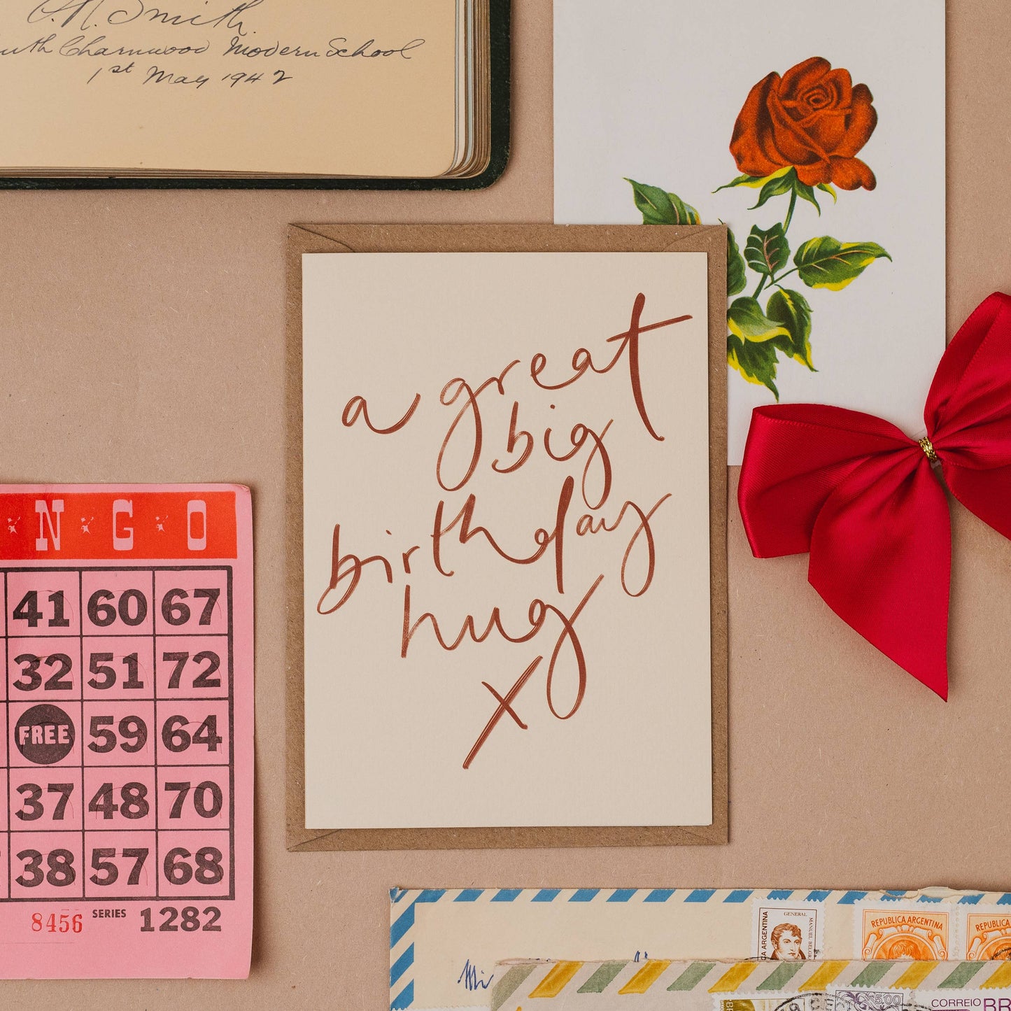 Oh Squirrel - 'A Great Big Birthday Hug' Handwritten Birthday Card