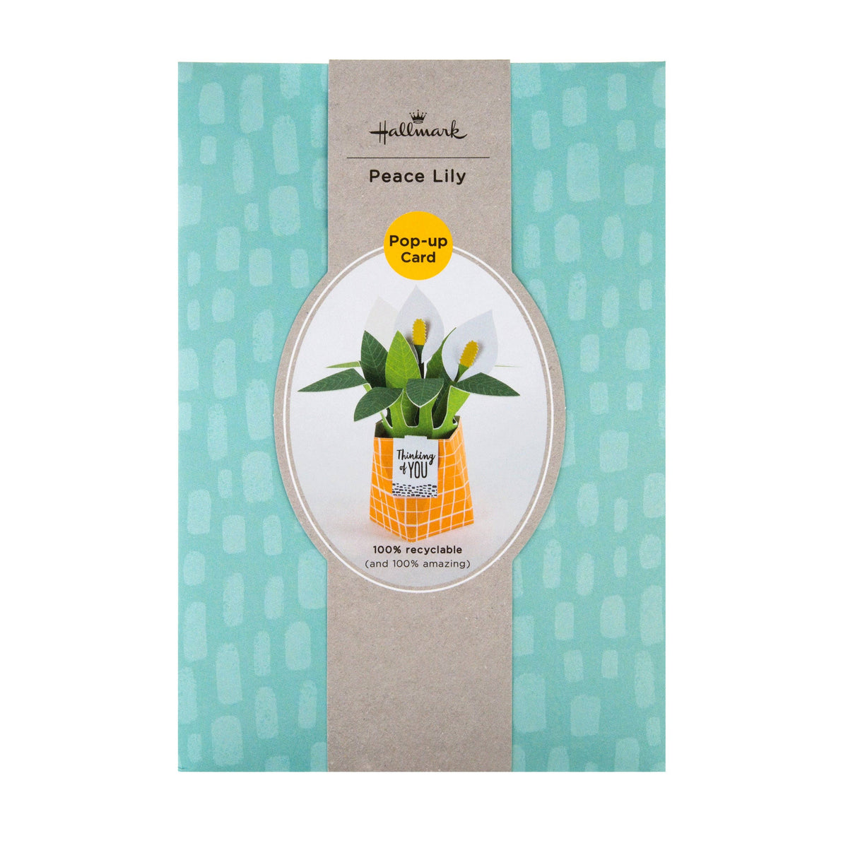 Hallmark - Pop-up Plant Card - Peace Lily Design