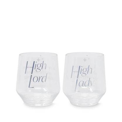 Sarah J. Maas By Lifeguard Press INTL - Acrylic Stemless Wine Glass Set, Night Court