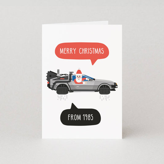 Studio Boketto - Delorean Christmas Card | Holiday Card | Male Christmas Card