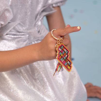 Rachel Ellen Designs - Enamel Keyrings - Somewhere Over The Rainbow