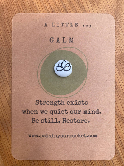 Pals in your Pocket - Calm Pebble Worry Stone For Anxiety Relief & Meditation