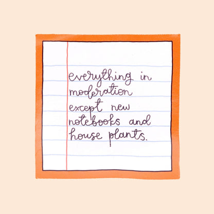 Oh, Laura - Vinyl Sticker - New notebooks & house plants
