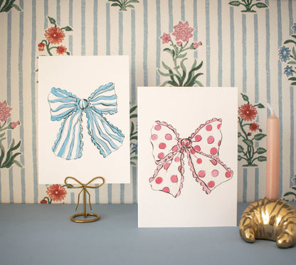 La la lu - Pink polka dot bow