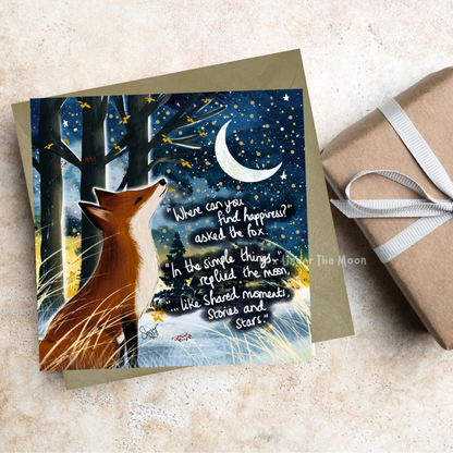 Fox Under The Moon - 'Happiness' - Greeting Card From Fox Under The Moon