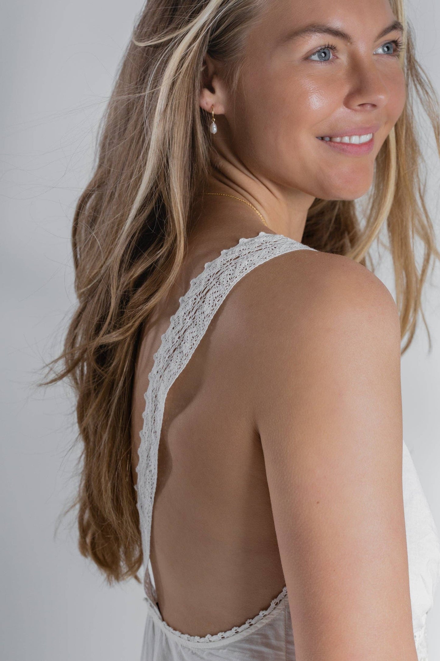 One & Eight - Gold Pearl Drop Studs