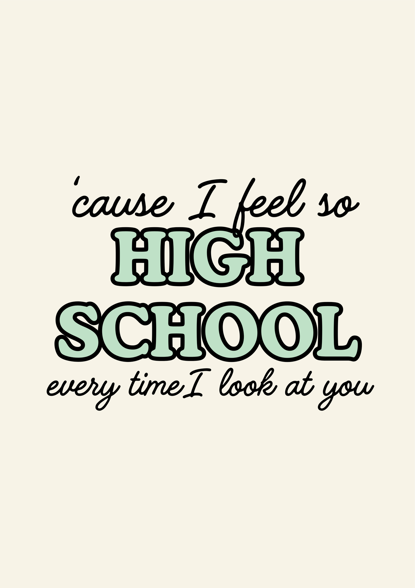 Blue Iris Designs Co - So high school print