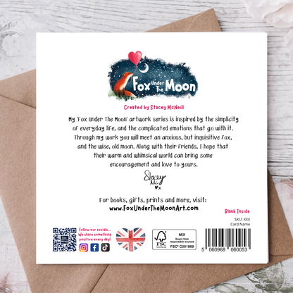 Fox Under The Moon - 'Soul Mates' - Greeting Card by Fox Under The Moon
