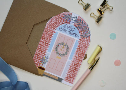 Ellice Owens Designs - Arch New Home Card for Her, Illustrated Housewarming