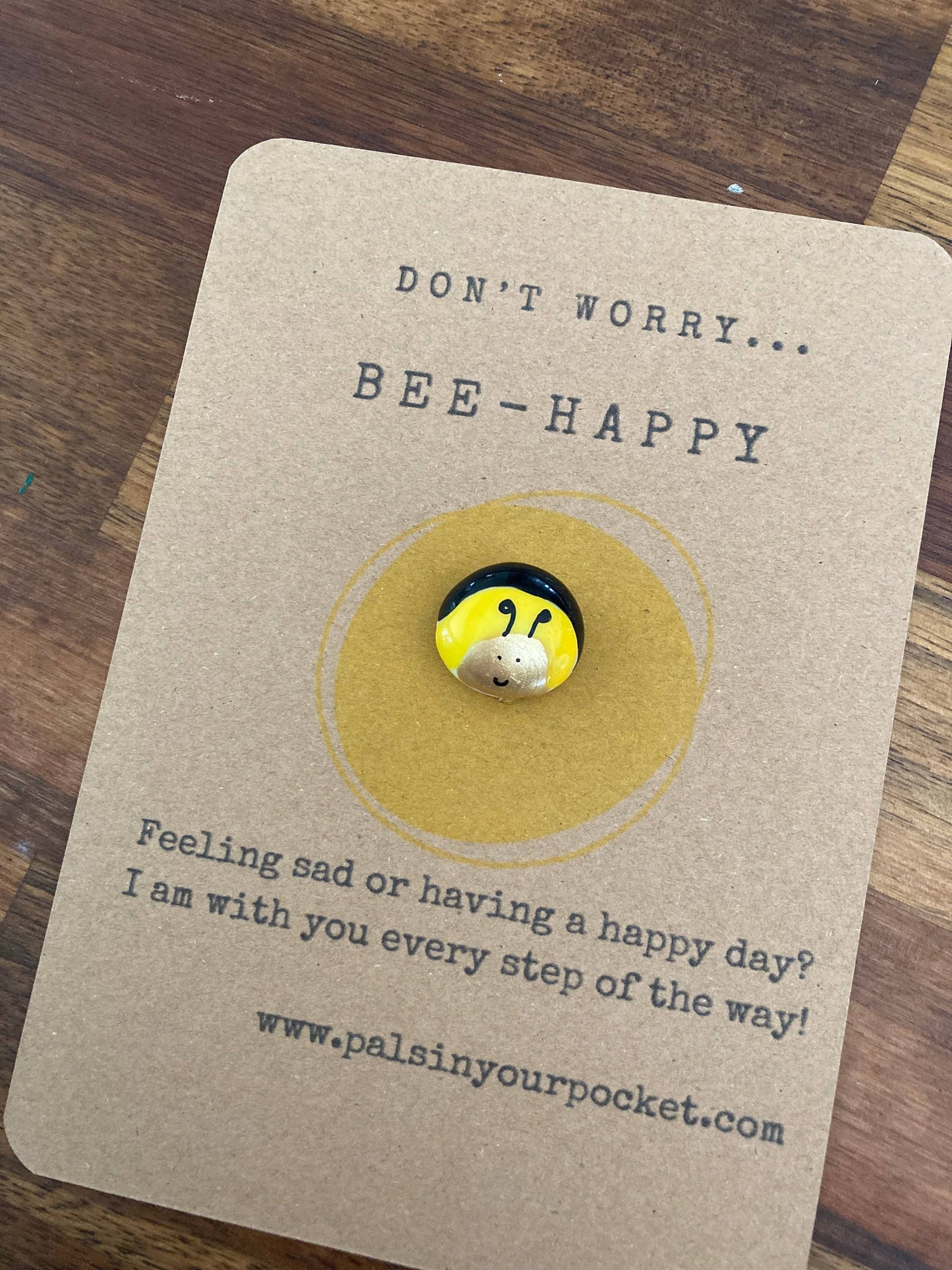 Pals in your Pocket - Bee Pebble Pocket Hug Anxiety Buster Care Package Gift