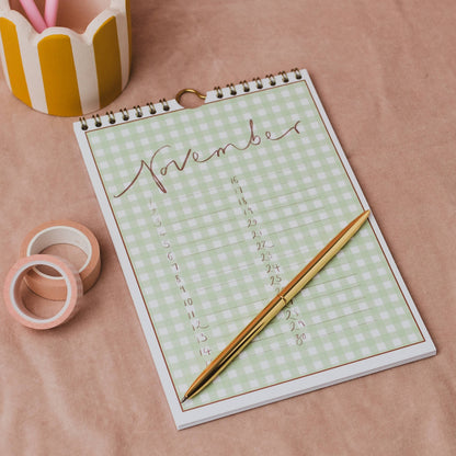 Oh Squirrel - Perpetual Gingham Calendar