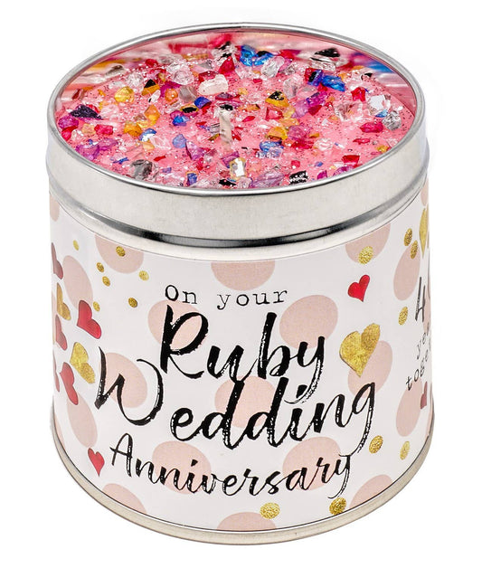 JUST BECAUSE CANDLES – RUBY WEDDING ANNIVERSARY
