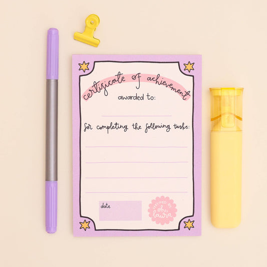 Oh, Laura - A6 Notepad - Certificate