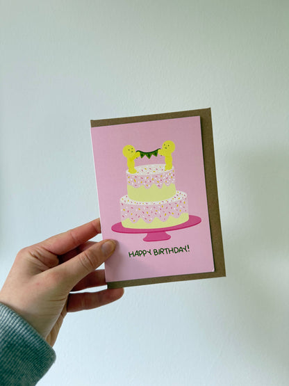 Gallerybylara - Smiski "Happy Birthday" greeting card. Trinket. A6. 