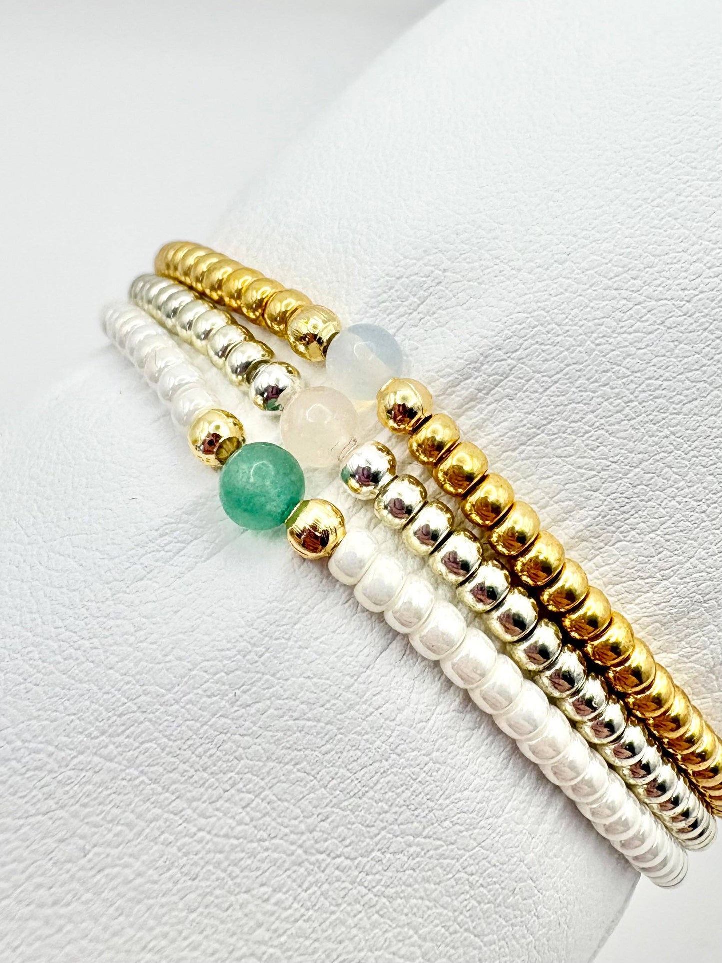 Candi Co Jewellery - Pastel Gemstone Seed Beaded Bracelet