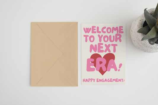 Blue Iris Designs Co - Welcome to next era engagement Taylor Swift inspired 5x7