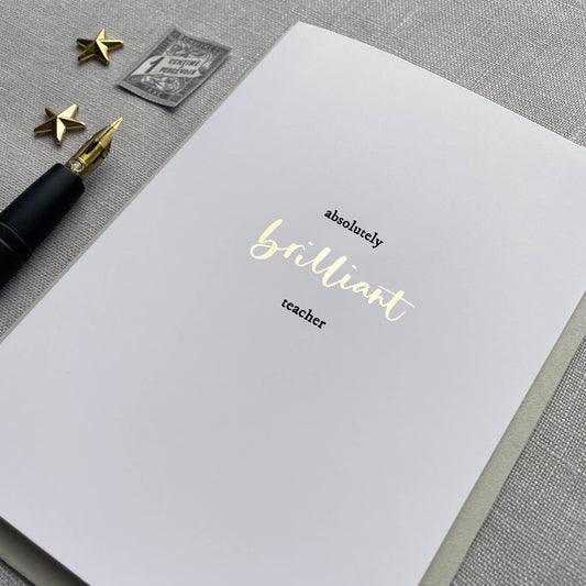 Jen Roffe Lettering Studio - Thank you Teacher Card