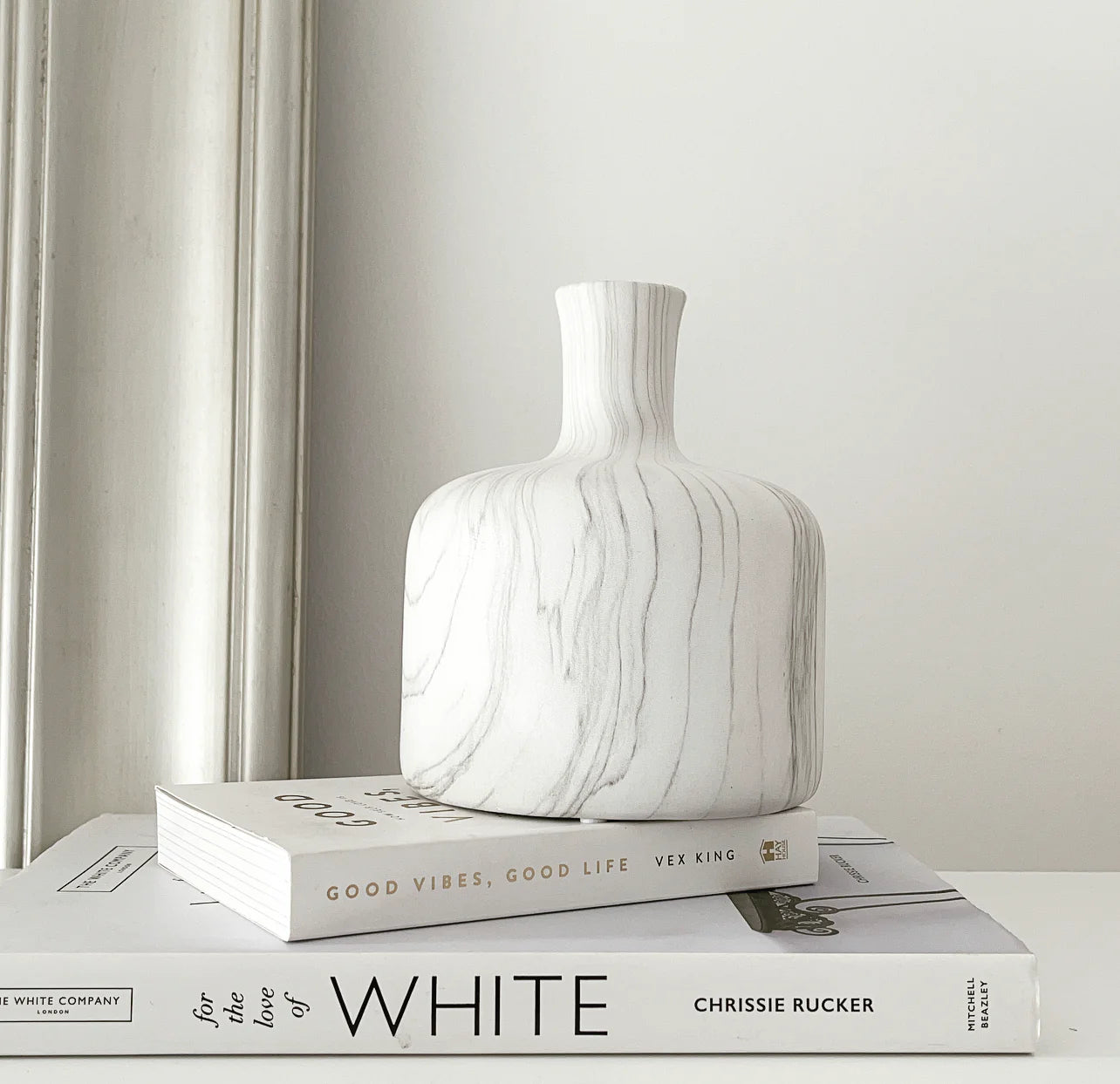 White or Matt marble vase