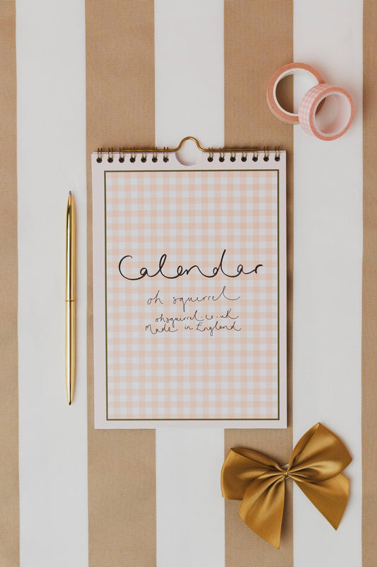 Oh Squirrel - Perpetual Gingham Calendar
