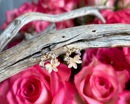 Ocean Ripples - 14ct Gold Plated Flower Wreath Earrings
