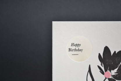 Alex & Olive - Floral Birthday Handcrafted Card - Letterpress Printed