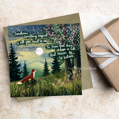 Fox Under The Moon - 'Magical' - Greeting Card From Fox Under The Moon