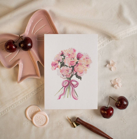 La la lu - Peony Greeting Card
