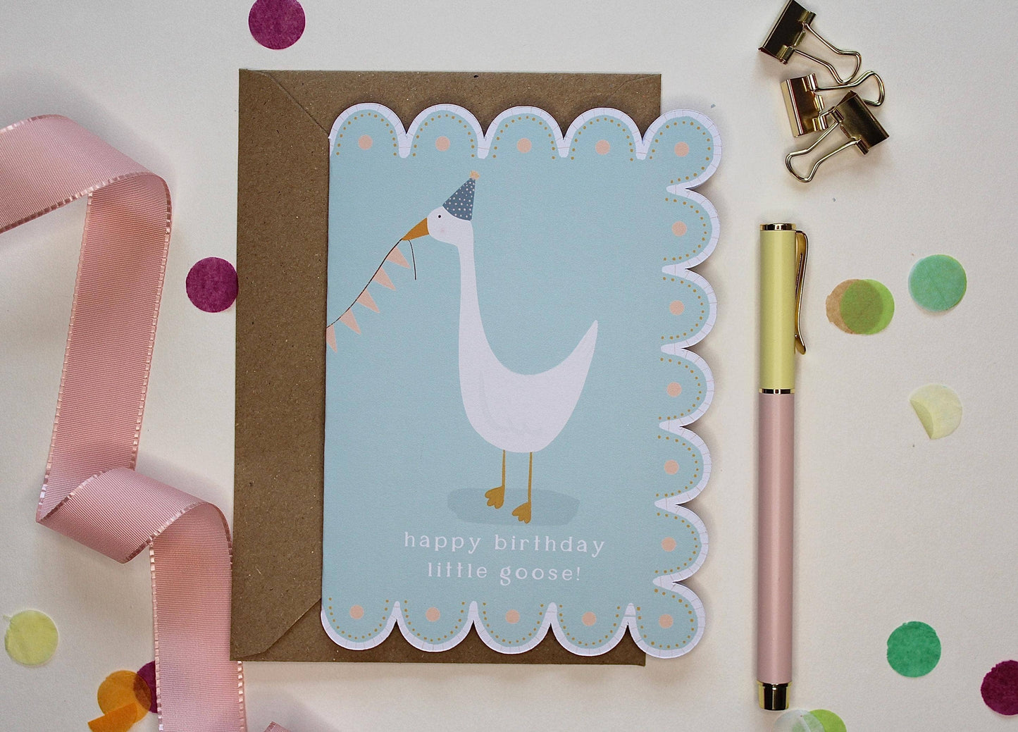 Ellice Owens Designs - Whimsical Goose Birthday Card