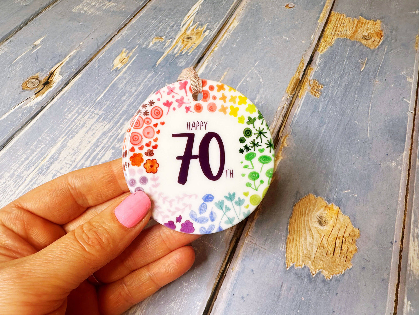 Little Heart - 70 years Floral Ceramic Circle