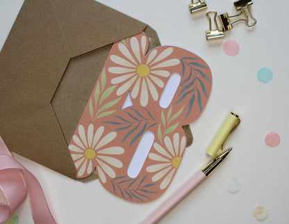 Ellice Owens Designs - Floral 18th Birthday Card for Her, Unique Cut Out Card