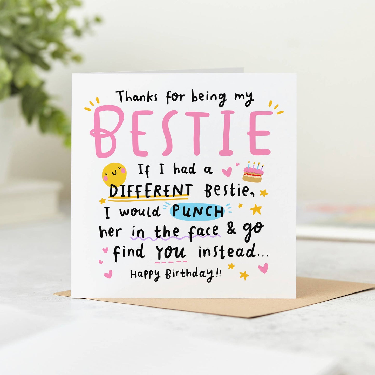 Funny Bestie Birthday Card - If I Had A Different Bestie
