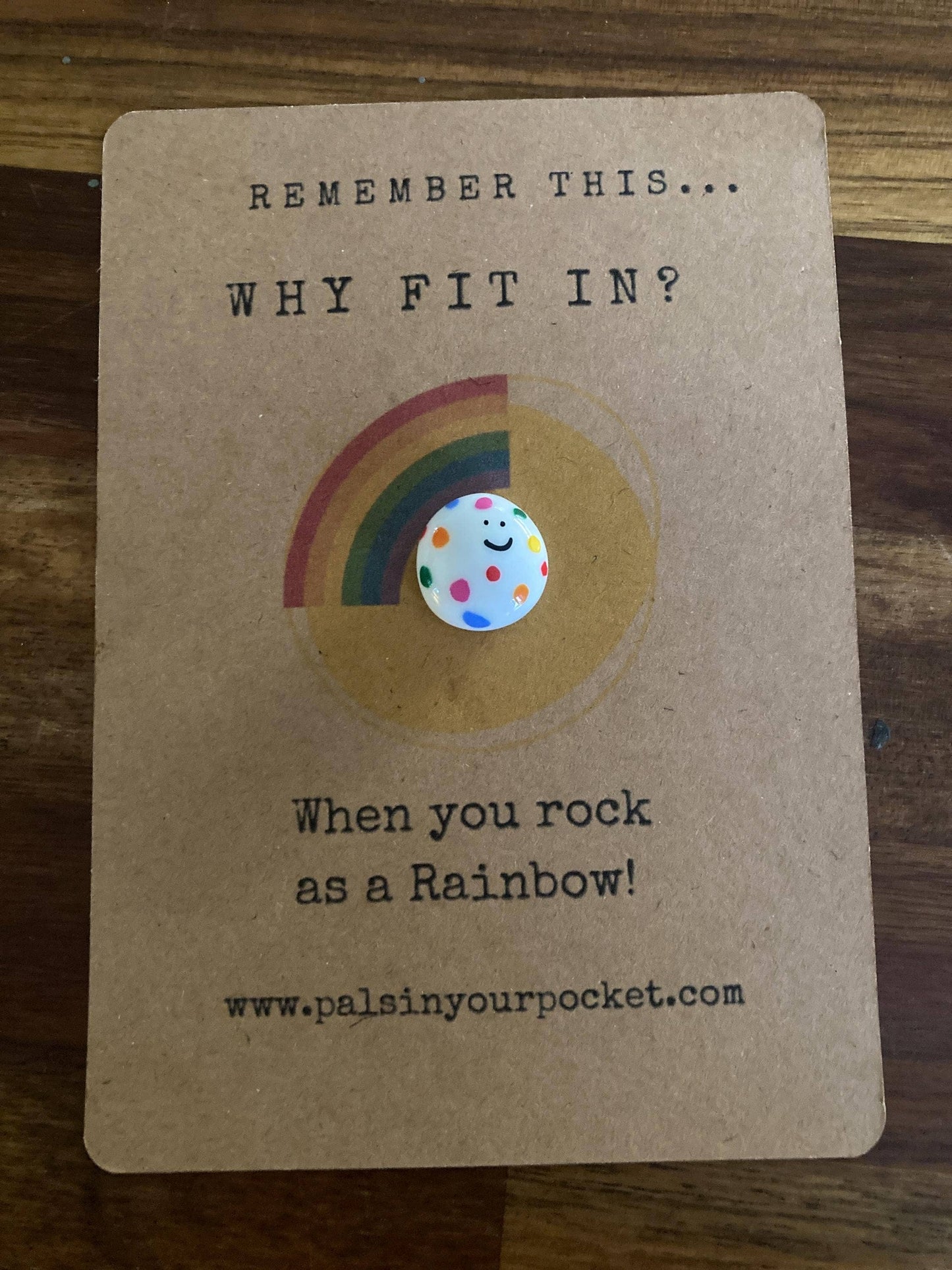 Pals in your Pocket - Rainbow Charm Pal Anxiety Comfort Worry Rock